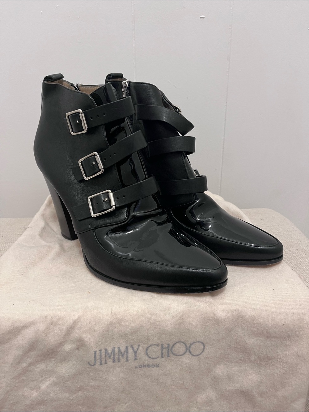 Jimmy Choo Hutch Triple Buckle Booties